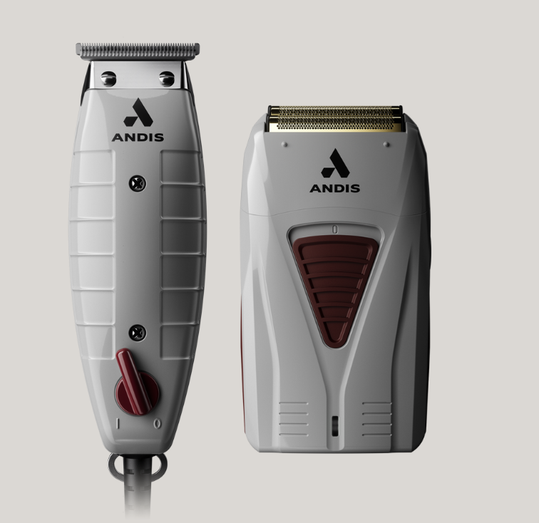 Andis 2pc Combo cd by ibs - Corded T-Outliner, Cordless Foil Shaver