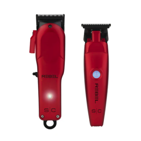 StyleCraft Super-Torque Modular Rebel Clipper & Trimmer Combo Set - Red