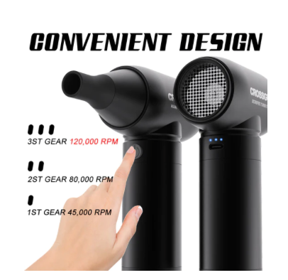 Barber Cordless Air Duster - Rechargeable Mini Blower - Black - Ideal  Barber Supply