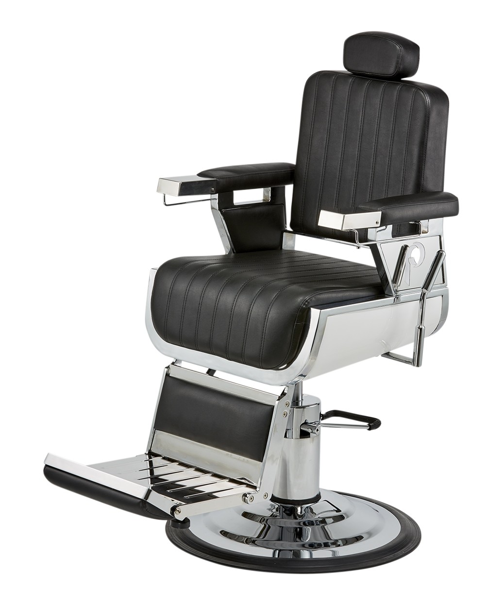 Pibbs barber chair Black with headrest up - PIB-660