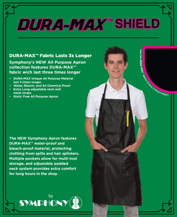symphony dura max unisex black apron