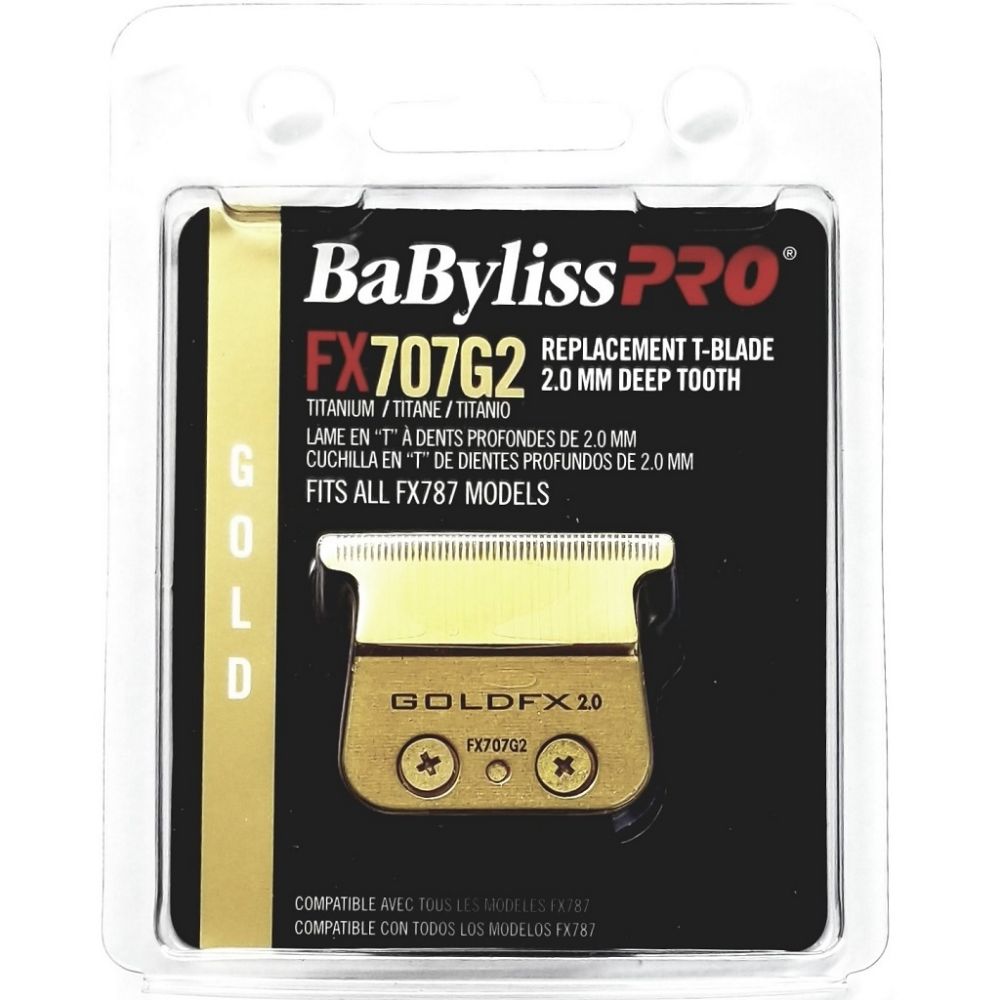 BaBylissPRO Skeleton Trimmer Replacement T-Blade Gold Deep Tooth FX707G2
