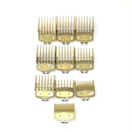 Gold Clipper Premium Guards set with metal clip - fits wahl and babyliss (10pc = 1-8