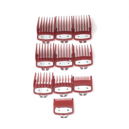 Red Clipper Premium Guards set with metal clip – fits wahl and babyliss (10pc = 1-8