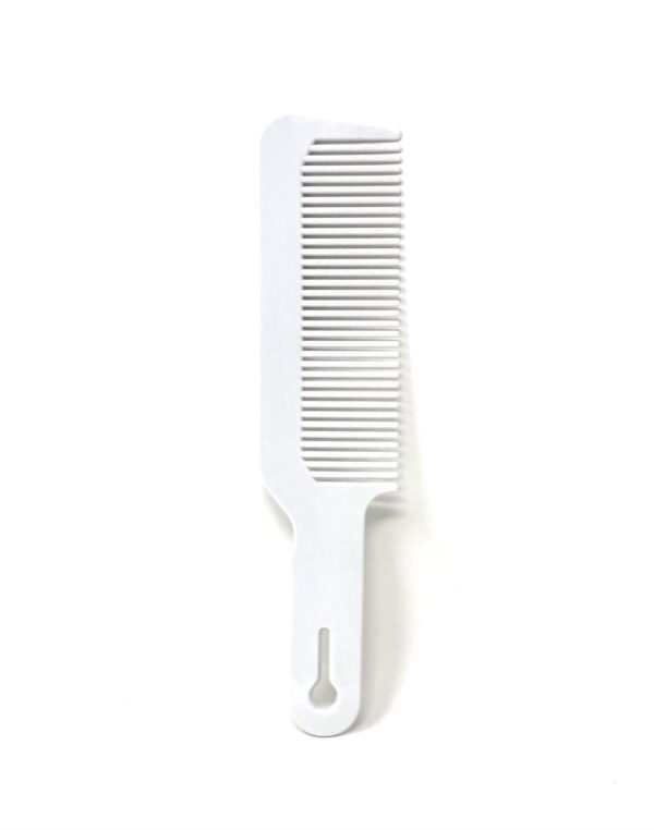 White styling flat top comb