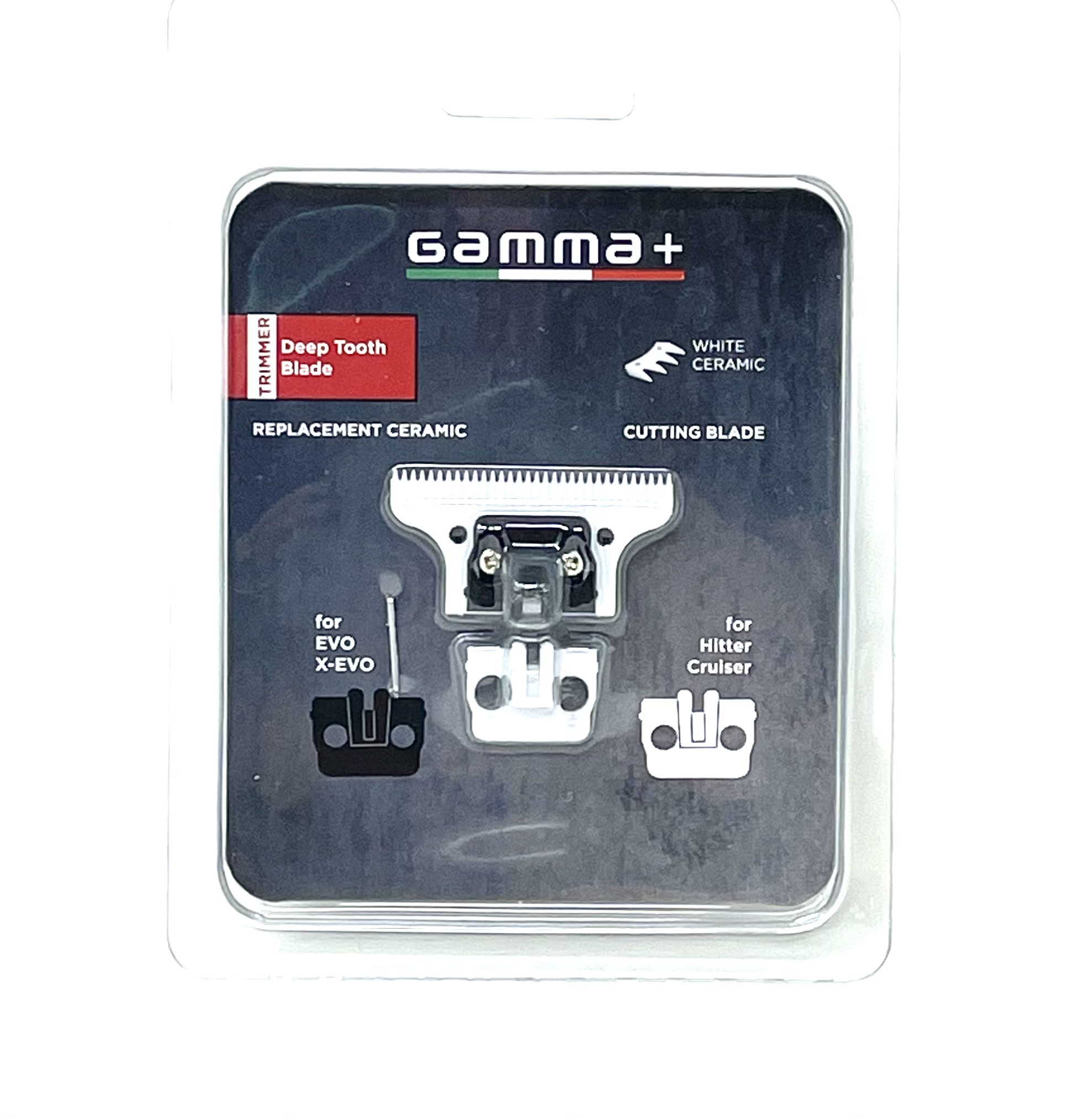 GAMMA+ White Ceramic Replacement Deep Tooth Moving Trimmer Blade