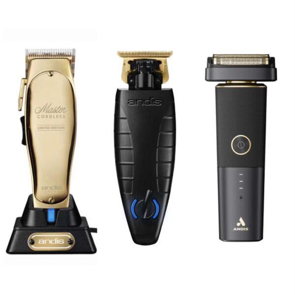 Andis 3pc Cordless Combo by ibs - Limited Gold Cordless Master