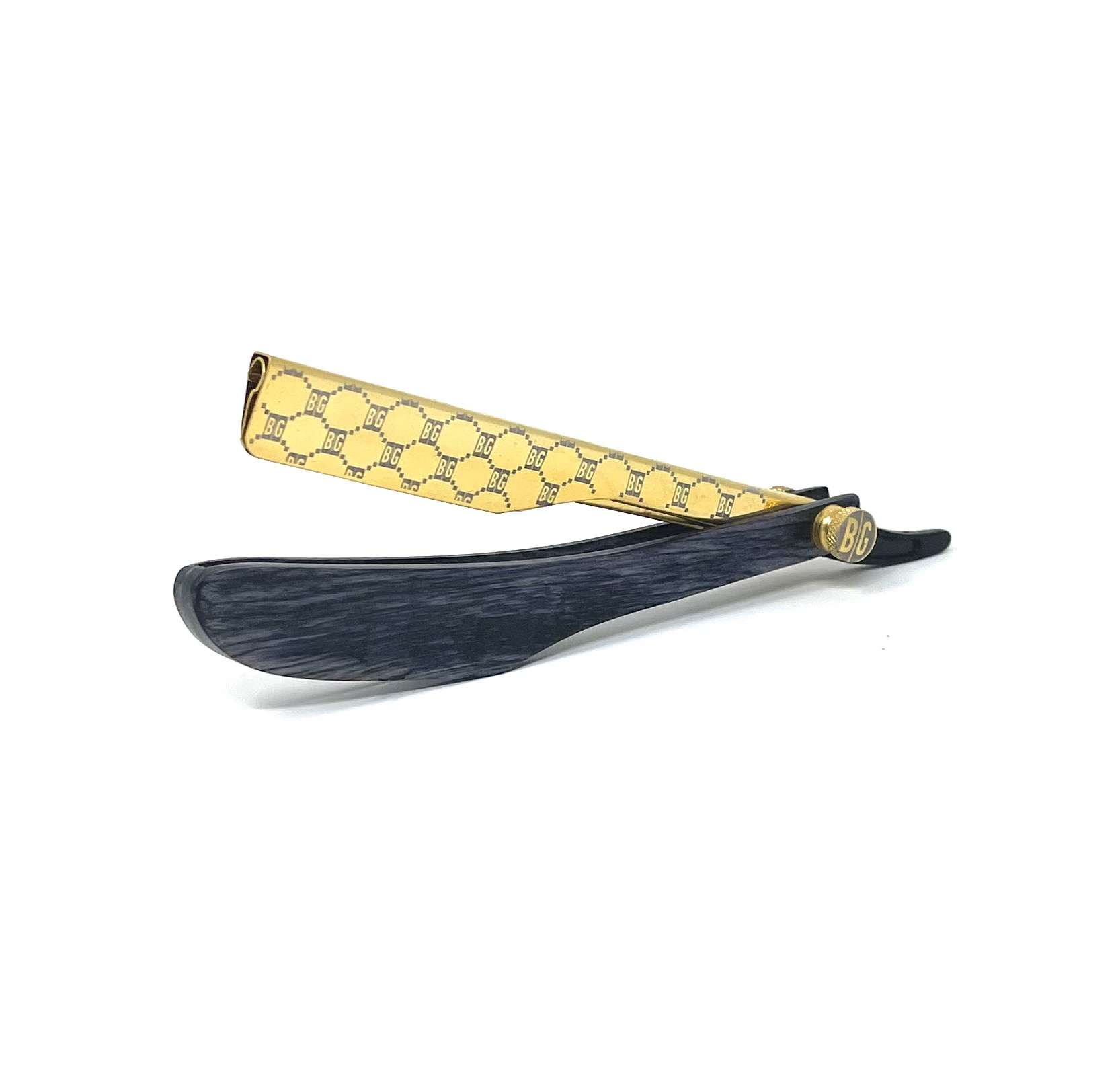 BarberGeeks Razor Holder - First Class Gold & wood handle