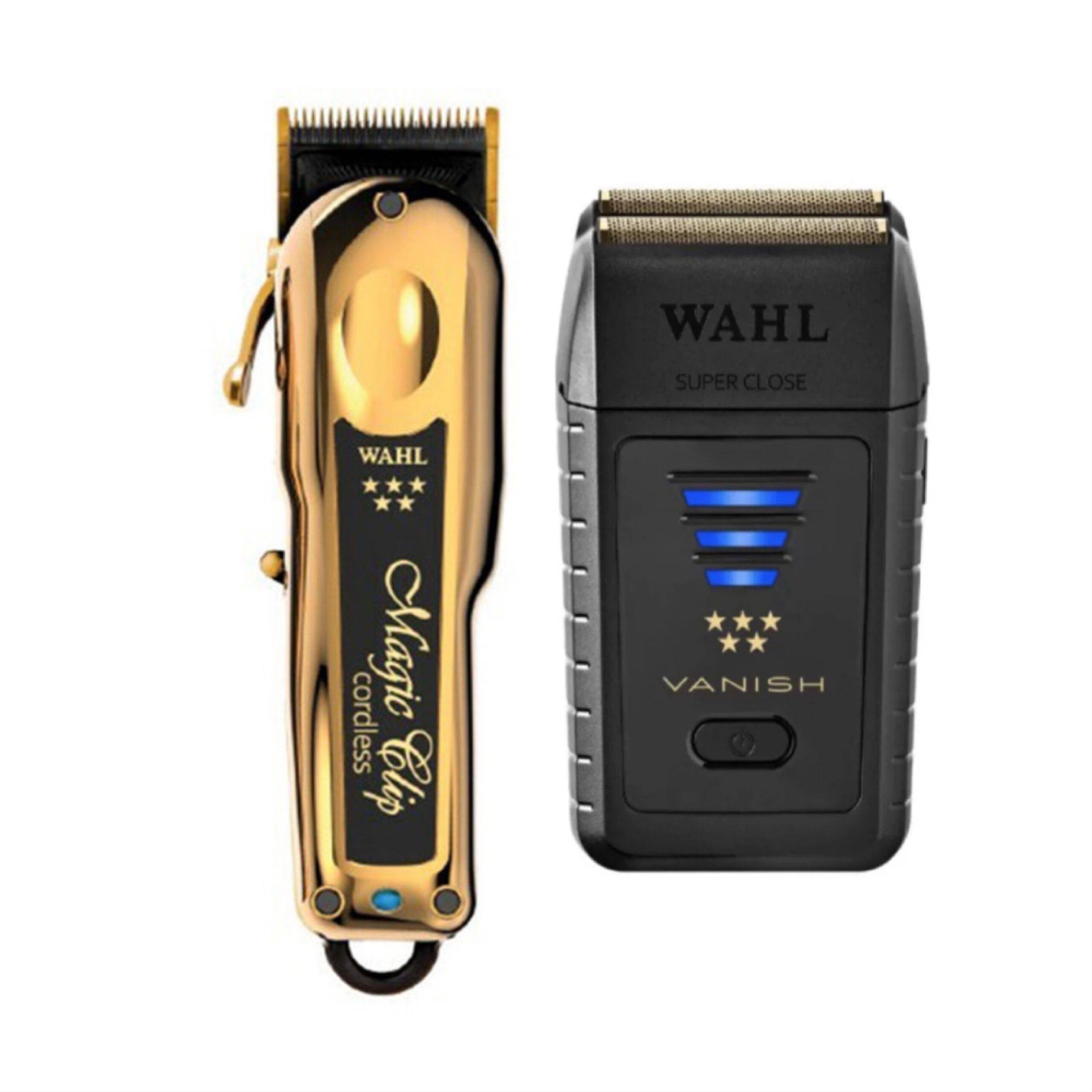 Wahl Pro 2pc Gold Limited Edition Combo by ibs - Gold Magic clip Cordless