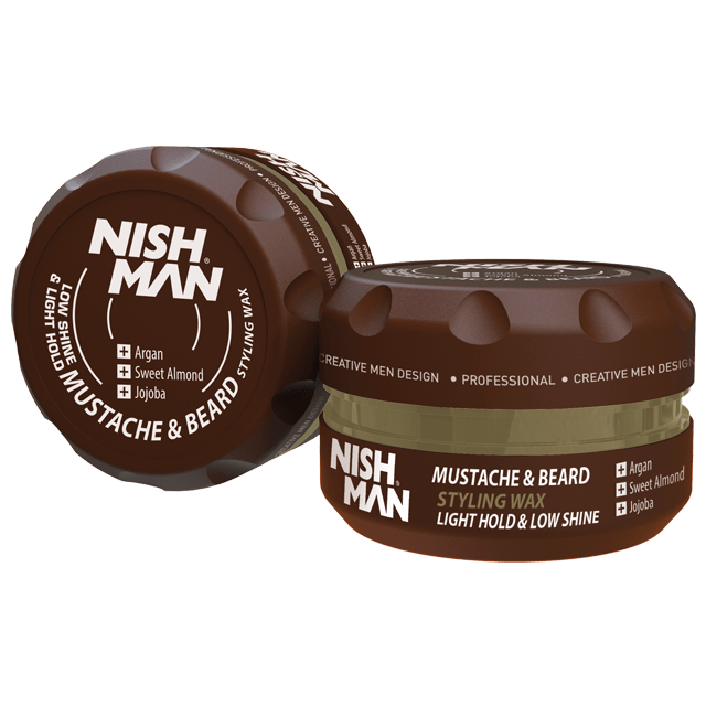 NISHMAN Mustache & Beard Styling Wax light hold & low shine 100 ml