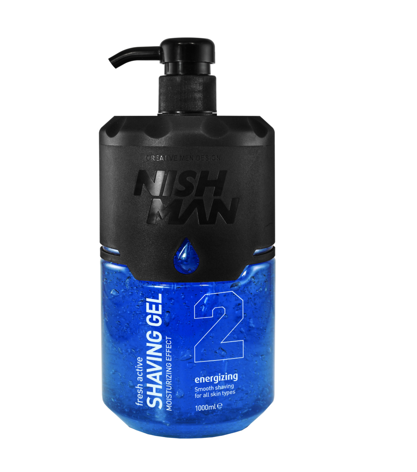 NISHMAN Fresh Active Shaving Gel Energizing #2 Blue 1000 ml