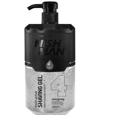 NISHMAN Fresh Active Shaving Gel easy Shave #4 Silver 1000 ml