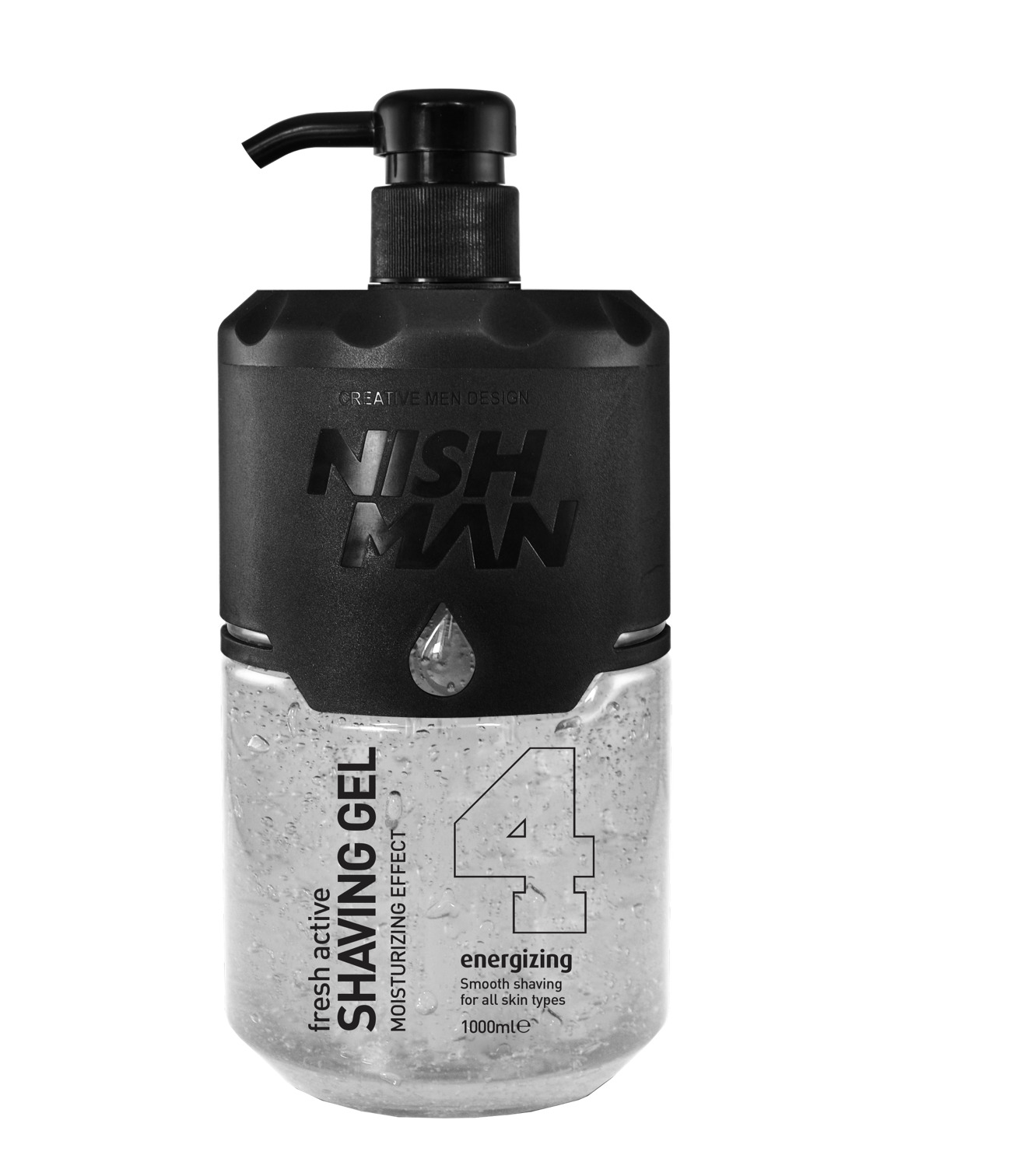 NISHMAN Fresh Active Shaving Gel easy Shave #4 Silver 1000 ml