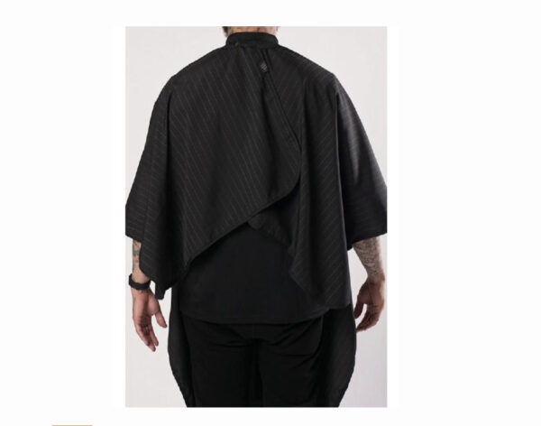 Barber Strong barber Cape Black with white Pinstripe