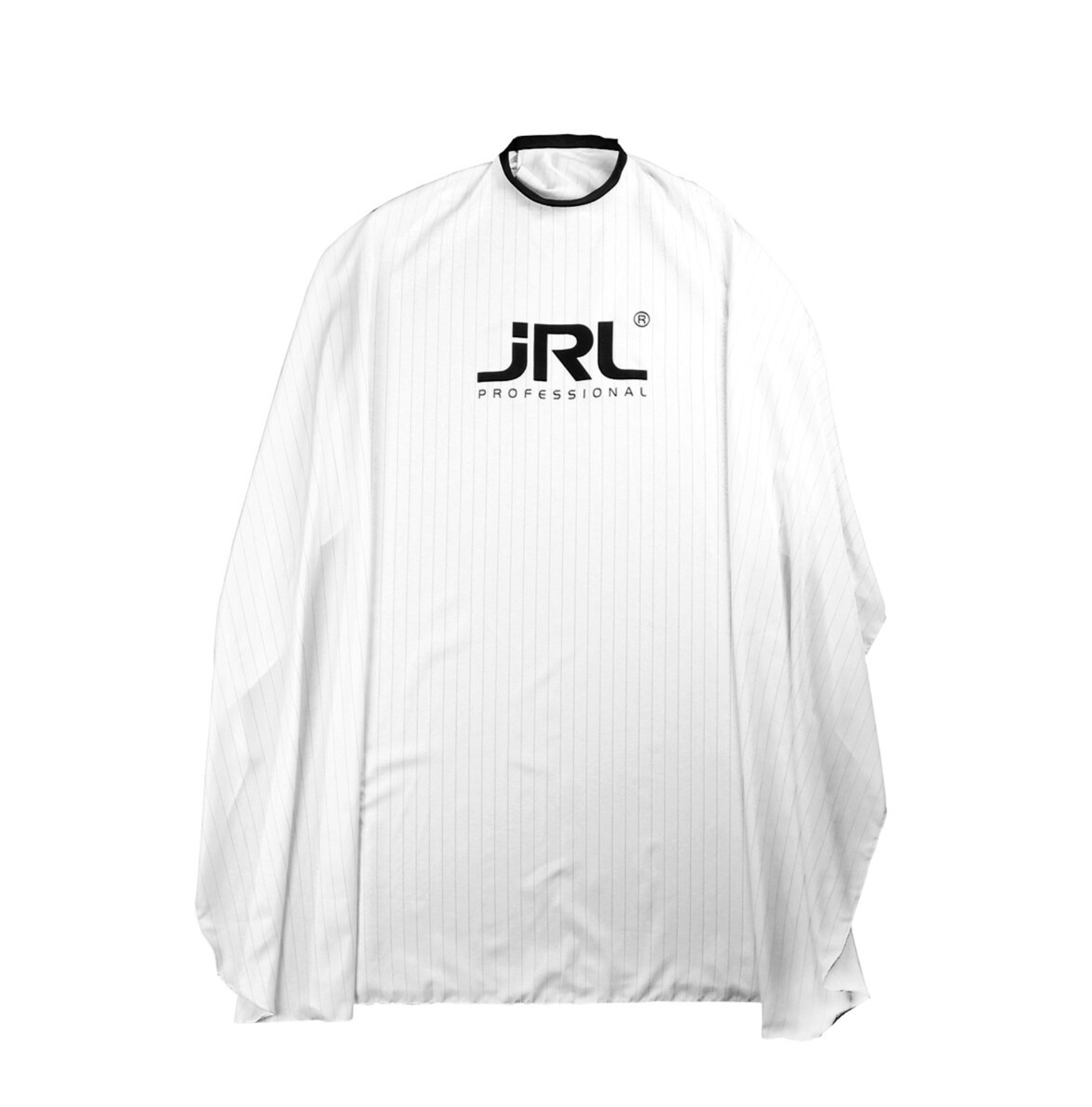 JRL Professional Cutting Cape white with Black Pin Strips