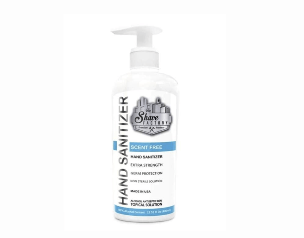 The Shave factory Hand Sanitizer 13oz - Scent Free