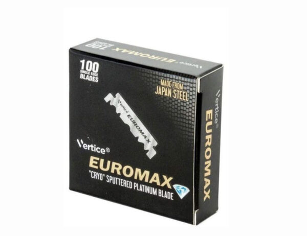 EUROMAX ''Cryo'' Sputtered Platinum Blade 100 single Edge blades - PRE CUT