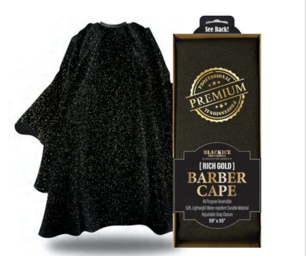 BlackIce RICH GOLD Barber cape #bve009RIC