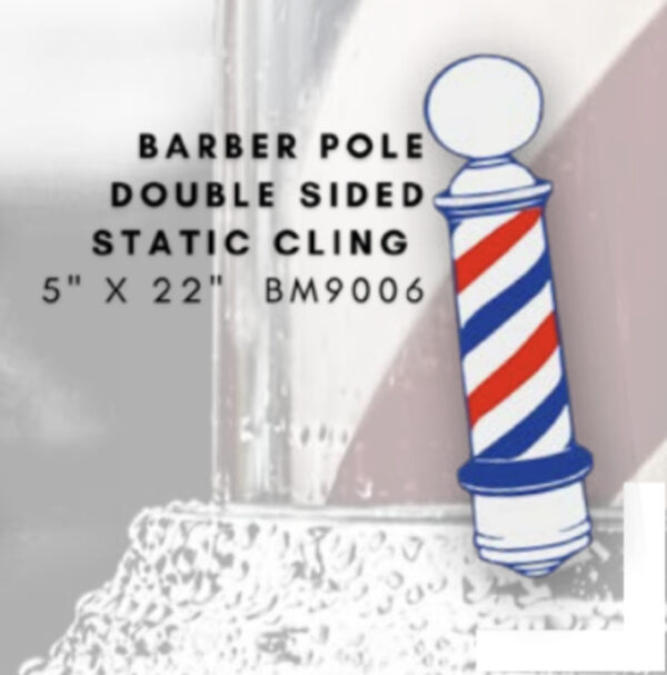 Barber Pole Decal - double static cling