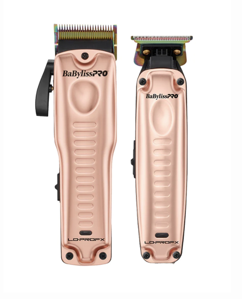 BaBylissPRO Lo-ProFX Limited Edition High Performance RoseGold Clipper & Trimmer Combo FXHOLPKLP-RG