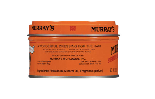 Murray's Superior Hair Dressing Pomade 3oz Orange can