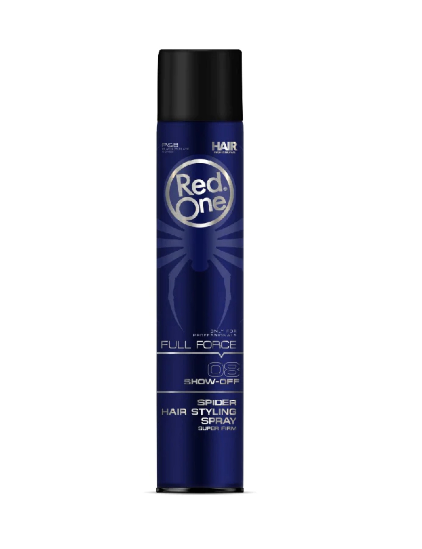 RedOne Hair Spray Full Force 06 Show-Off Super Firm Spider Hair Styling 500ml/16.9oz - Blue