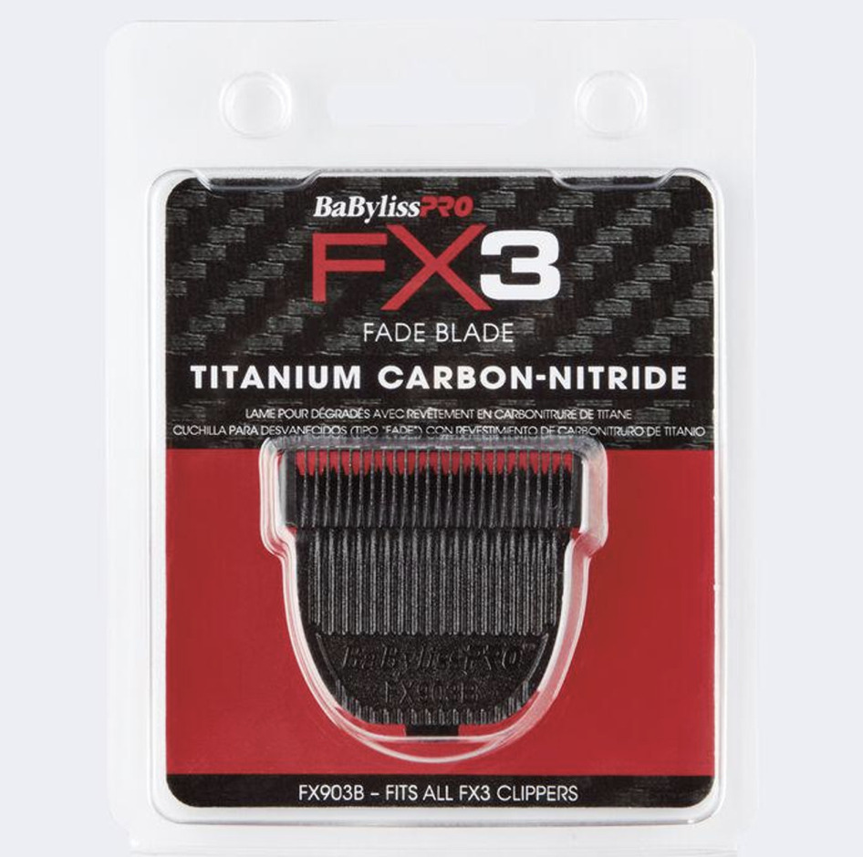 BaBylissPRO Black FX3 Replacement Titanium Carbon-Nitride FX3 Clipper Fade Blade FX903B