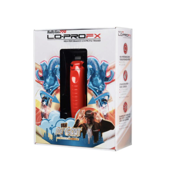BABYLISSPRO SPECIAL INFLUENCER EDITION LO-PROFX CORDLESS TRIMMER FX726RI - VanDaGoat - Red