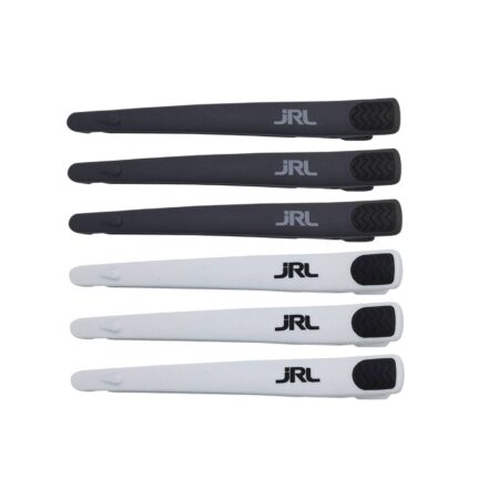 JRL Professional Hair Clips 6pk white/black