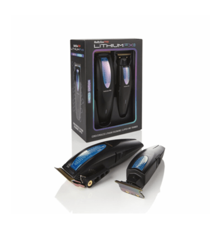 BABYLISSPRO LITHIUMFX+ LIMITED EDITION IRIDESCENT COLLECTION CORDLESS LI ERGONOMIC CLIPPER AND TRIMMER COMBO #FX73HOLPKRB