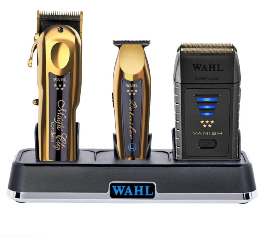 Wahl Pro 4pc Gold Limited Edition Combo by ibs - Gold Magic clip Cordless