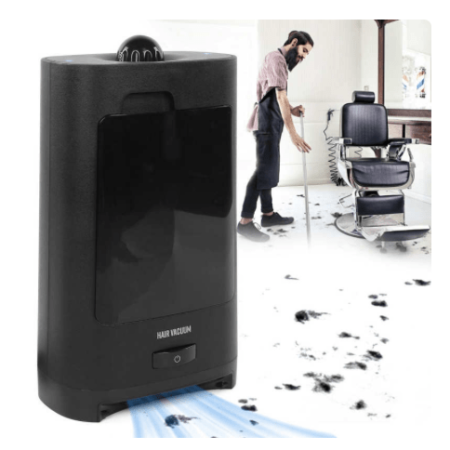 Barber Shop & Salon Hair Stand by Vacuum Cleaner - Black