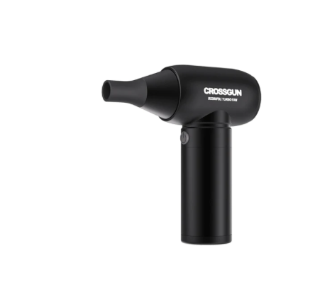 CROSSGUN Elecric Cordless Mini Barber Strong Jet Turbo Fan Air Duster - with Integrated Vacuum Cleaner Accessory  Multifunctional suction integrated turbine fan . Turbo Fan Description