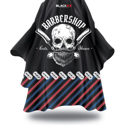 BlackIce SKULL BARBER Barber Cape #BVE009SKU
