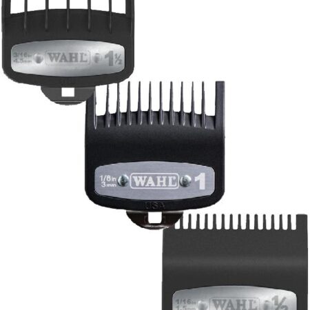 WAHL PREMIUM CUTTING GUIDE COMBS WITH METAL CLIP 3pcs Set (0.5