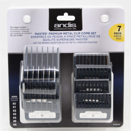 Andis BG Series Premium Metal Clip Comb Guide Set 0-6