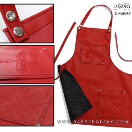 BarberGeeks luxury life barber apron - red