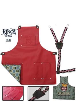 BarberGeeks Xl King’s Apron With Y-Strap - red