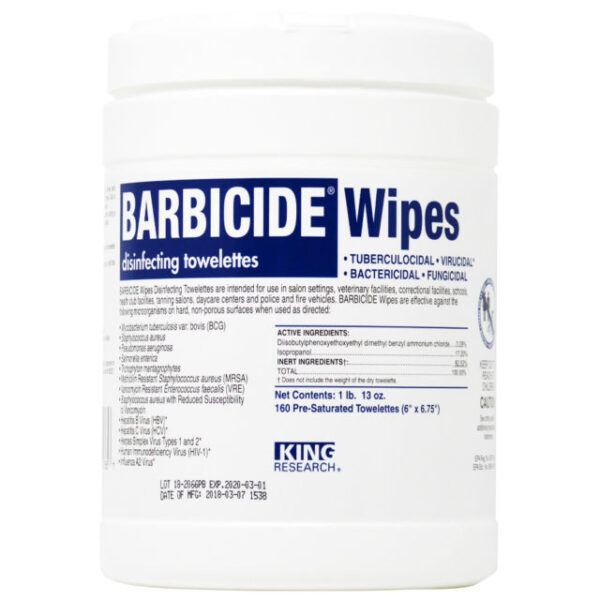 Barbicide Disinfecting Wipes 160ct 1lb