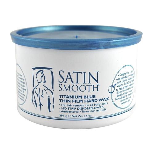 Satin Smooth Titanium Blue Thin Film Hard Wax 14 oz