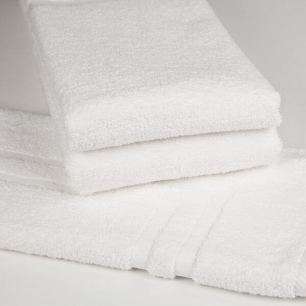 terry cloth towel blk-white
