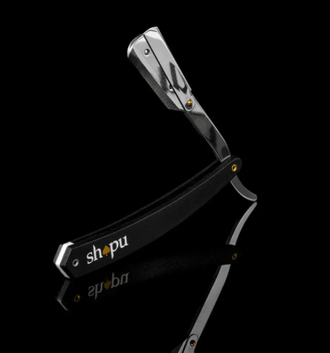 Shapu Black Exposed and Non-Exposed Razor Holder Can be used with any brand blade Push Out blade holder Black Color