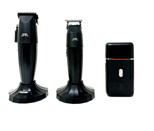 JRL PROFESSIONAL 3PC FRESH FADE ONYX COMBO BY IBS 2020C-B, 2020T-B, SF PRO-SHAVER CORDLESS COMBO