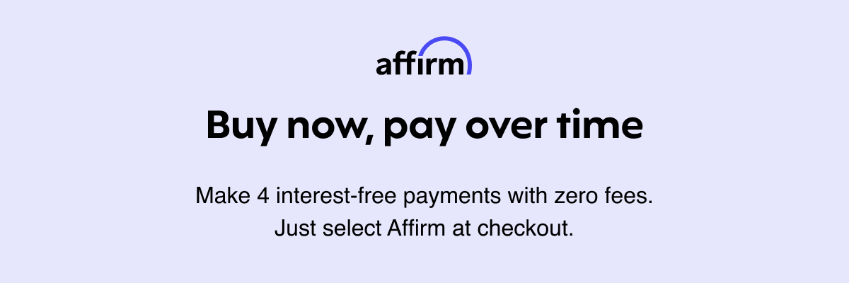 Affirm pay over time banner