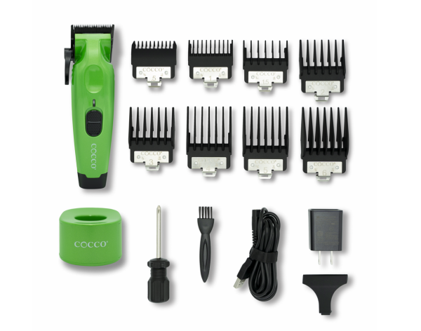 Cocco Hyper Veloce Professional Brushless High Torque Cordless Clipper - Green