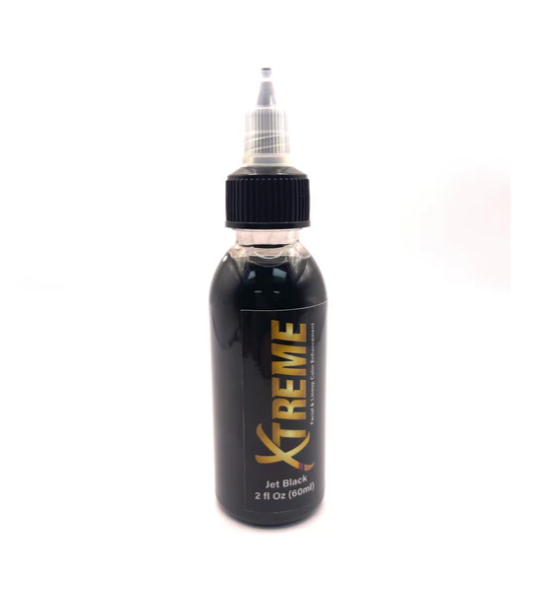 XTREME facial & lineup color enhancement jet black semi color 2fl oz (60ml) for barber, stylist, home use 