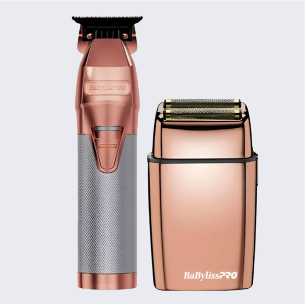 BaBylissPRO LimitedFX Rose Gold Trimmer & Double Foil Shaver - FXDUOFS2TRG