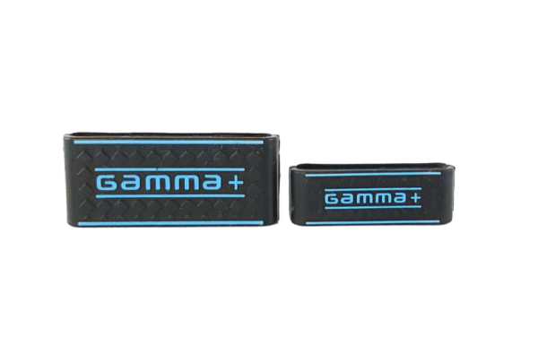 Gamma+ Professional Barber Hair Clipper and Trimmer Grip Band set of 2 - Black|Blue