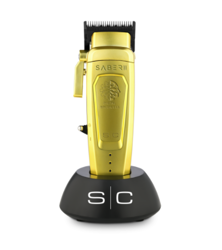 STYLECRAFT SABER 2 PROFESSIONAL CORDLESS MODULAR WITH HIGH-TORQUE DIGITAL BRUSHLESS MOTOR CLIPPER GOLD - SC617M