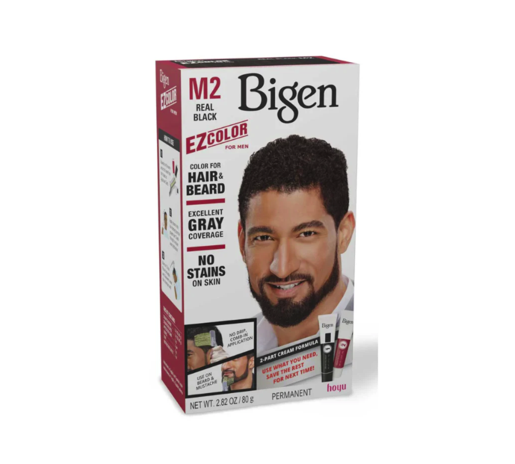 Bigen EZ Color for Men - Natural Hair & Beard Color M2 Real Black 2.82oz